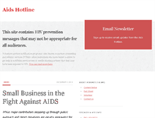 Tablet Screenshot of aidshotline.org